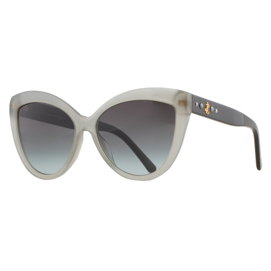 Jimmy Choo Grey Shaded Green Cat Eye Ladies Sunglasses