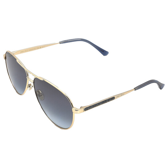 JIMMY CHOO ヒメナハイロットフレムサンクラス JIMENAS 06JHAO Jimmy Choo Grey Shaded Pilot Ladies Sunglasses JIMENA/S 0LKS