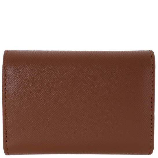 Jimmy Choo Howick Leather Key Holder J000164232-DARK TAN/GUNMETAL ...