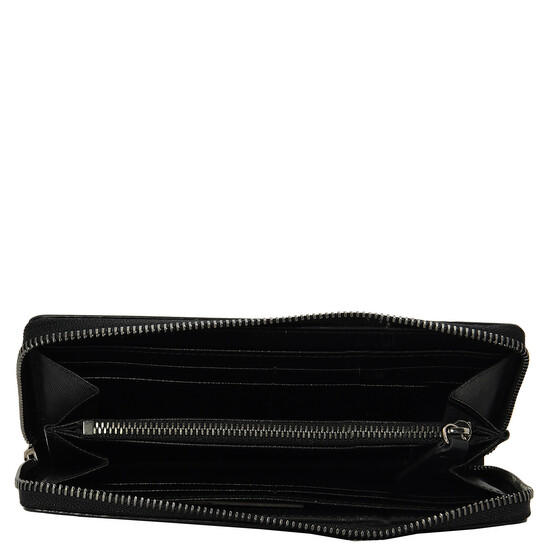 Jimmy Choo Phelix Zip-Around Leather Wallet J000162870-BLACK