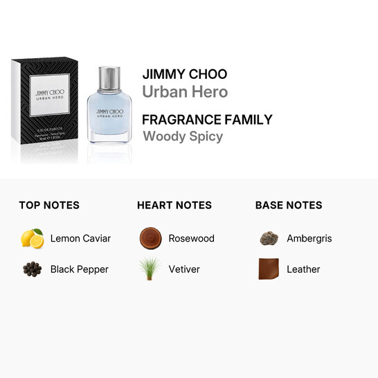 Jimmy Choo Urban Hero EDP Spray 3.4 oz (100 ml) 3386460109369