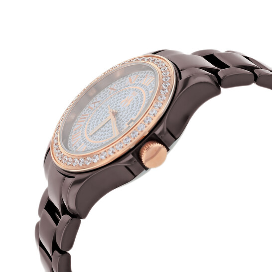 Jivago Ceramic Crystal Pave Dial Ladies Maroon Watch JV9416 Jivago Ceramic Crystal Pave Dial Ladies Maroon Watch JV9416 - 546x546 Image #2