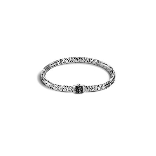 John Hardy Classic Chain Black Sapphire Sterling Silver Bracelet
