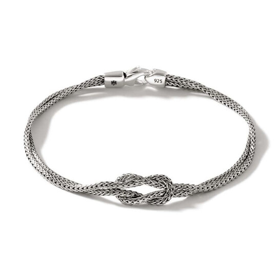 John Hardy Classic Chain Manah Love Knot Double Row Sterling