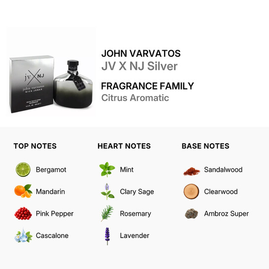 John Varvatos Men's Nick Jonas Silver EDT Spray 4.2 oz Fragrances