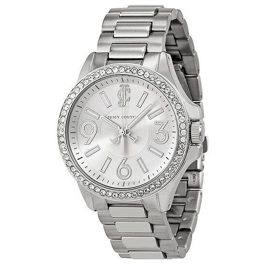 Juicy Couture Jetsetter Silver Dial Stainless Steel Swarovski