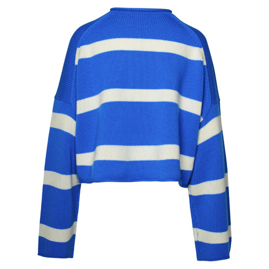 JW Anderson Anchor Logo Striped Cropped Jumper, Size Small KW1121