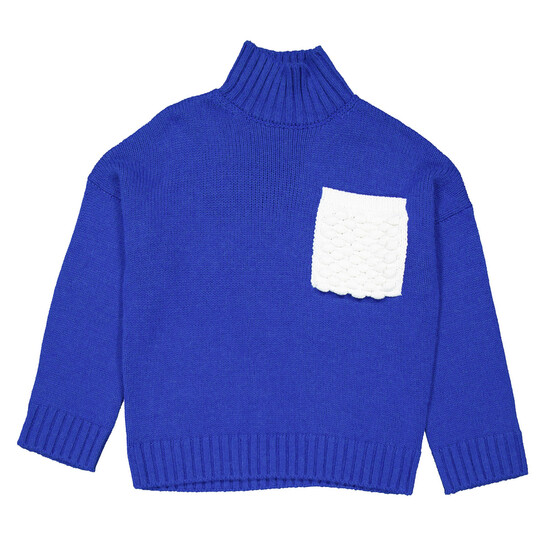 JW Anderson Popcorn Patch Pocket Jumper, Size Medium KW1104-YN0144