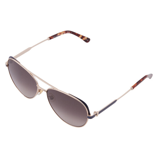 Kate Spade New York Katalina Sunglasses Aviator Gold Frame Brown Gradient Lens Kate Spade Women main image 2