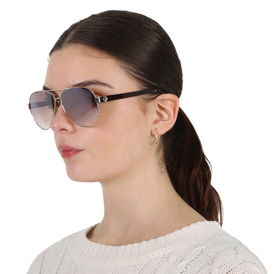 Kate Spade Brown Mirror Gradient Pilot Ladies Sunglasses  display picture 3