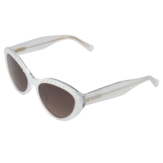 Final Price! Kate Spade JUNI/G/S PEARL 0VK6 HA White/Brown Sunglasses Kate Spade JUNI/G/S PEARL 0VK6 White / Brown Gradient Lens  main image 2