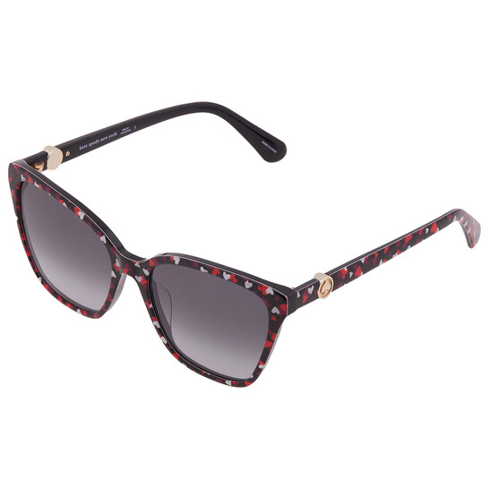 Kate Spade Amiyah Sunglasses -80790 - Black - Dark Gray Gradient Women Cat Eye Kate Spade Grey Gradient Cat Eye Ladies Sunglasses AMIYAHGS  main image 3