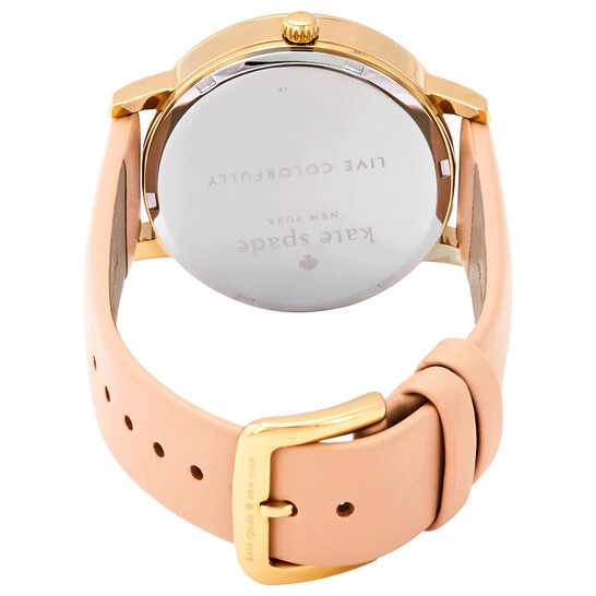 Kate Spade Antoine Watch Vachetta Leather band NEW Kate Spade Vachetta Wrist Watch LIVE COLORFULLY GOLD TONE  main image 4