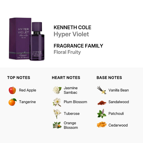 Kenneth Cole Ladies Hyper Violet EDP Spray 3.4 oz Fragrances