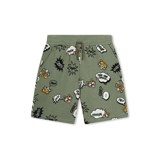 Kenzo Boys Tiger-Print Drawstring Cotton Shorts, Size 6Y K60310