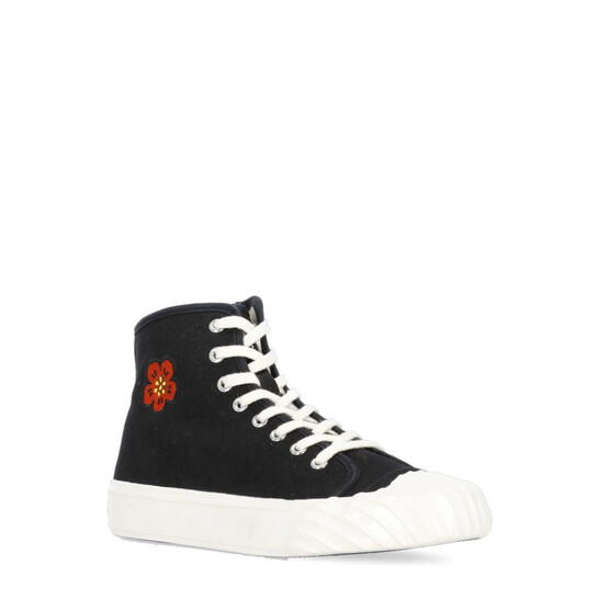 Kenzo Cream Boke Flower Canvas High-Top Sneakers, Brand Size