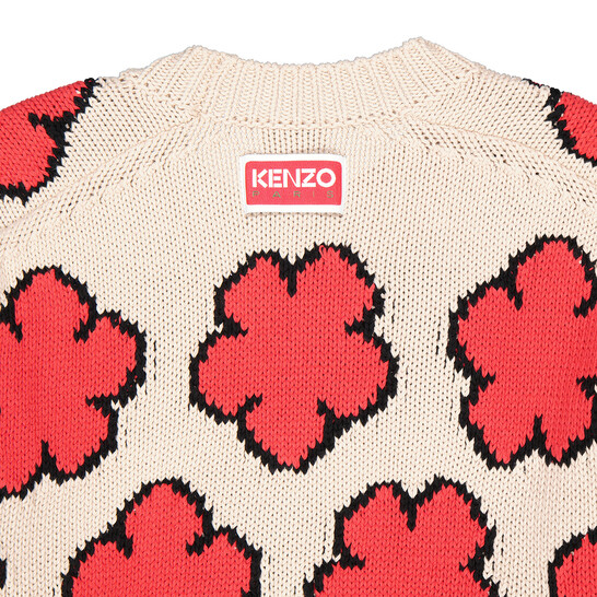 Kenzo529 WMNS) KENZO Tiger Head Pattern Long Sleeves Round Neck