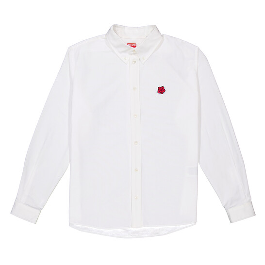 Kenzo Embroidered Logo Long Sleeve Shirt, Brand Size 41