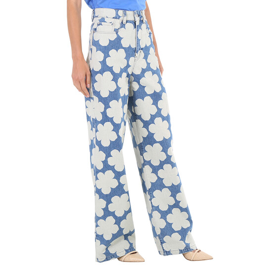 Kenzo Ladies Blue Ayame Wide Leg Fit Jeans, Size 24 Kenzo Ladies Blue Ayame Wide Leg Fit Jeans, Size 24