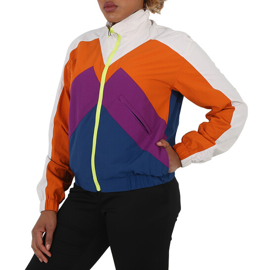 Kenzo Ladies Colorblock Sport Tracksuit Nylon Jacket, Size Small