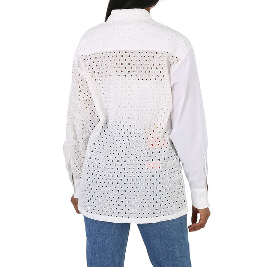 【美品】LACE COMBI HALF SLEEVE JACKET SHIRT 割引セール 20％OFF】LUZeSOMBRA/ルースイソンブラ タフタ