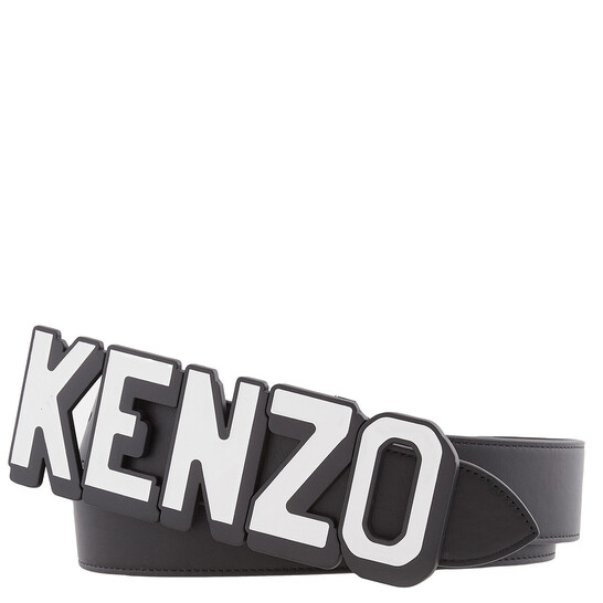 Kenzo Logo Buckle Reversible And Adjustable Belt, Size 85 cm