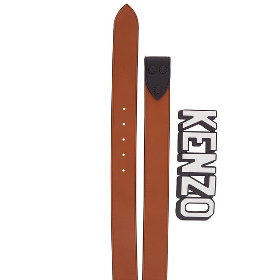 Kenzo Logo Buckle Reversible And Adjustable Belt, Size 85 cm