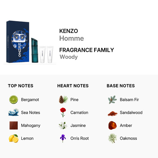 Kenzo Men's Homme 3.4 oz Gift Set Fragrances 3274872448117