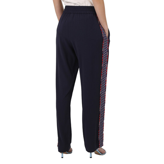 Kenzo Midnight Blue Straight-Leg Cropped Track Pants, Brand Size