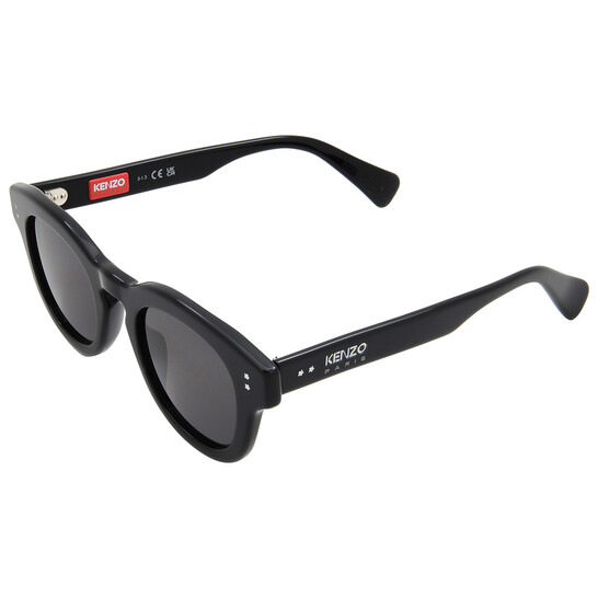 Kenzo Smoke Oval Unisex Sunglasses KZ40163I 01A 48