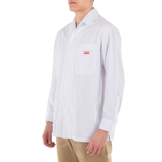 Kenzo Striped Long Sleeve Shirt, Size X-Large FE55CH5249LD-63