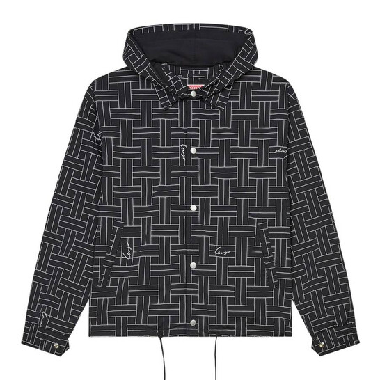 Kenzo Weave Print Long Sleeve Jacket, Size Medium FE65BL1639NJ.99