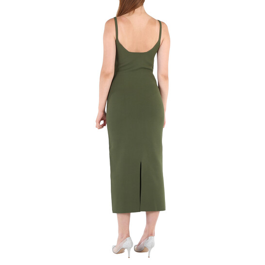 【送料&関税込】Khaite Fitted Dress Khaite Ladies Seaweed Green Eden Knit Maxi Dress, Size Small