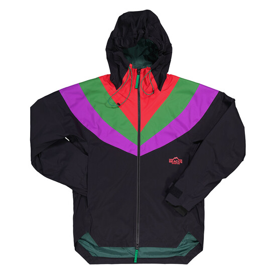 Kolor Beacon Colorblock Hooded Nylon Jacket, Brand Size 2