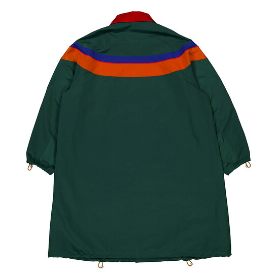 Kolor Beacon Men's Green Colorblock Nylon Long Jacket, Brand Size