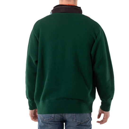 トップス kolor beacon Kolor Beacon Men's Green Half Zip Pullover Sweatshirt, Brand