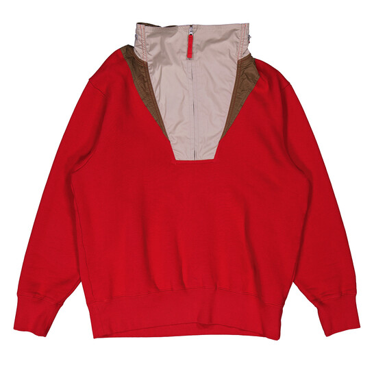Kolor Beacon Men's Red Half Zip Pullover Sweatshirt, Brand Size 2
