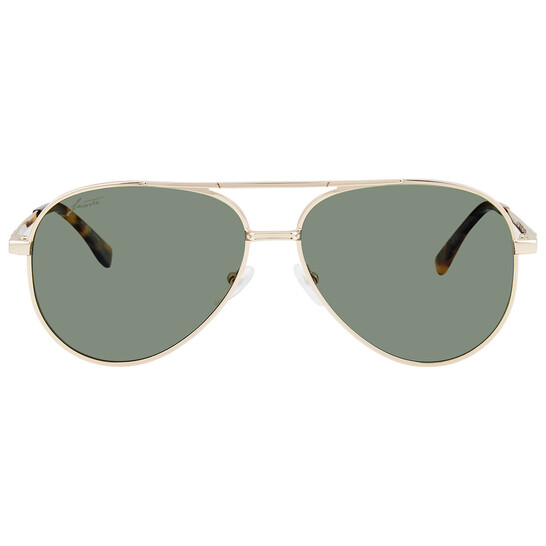 ルイ Lacoste Polarized Green Pilot Unisex Sunglasses L233SP 714 60