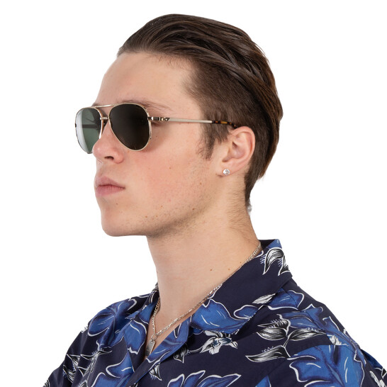 Lacoste Polarized Green Pilot Unisex Sunglasses L233SP 714 60