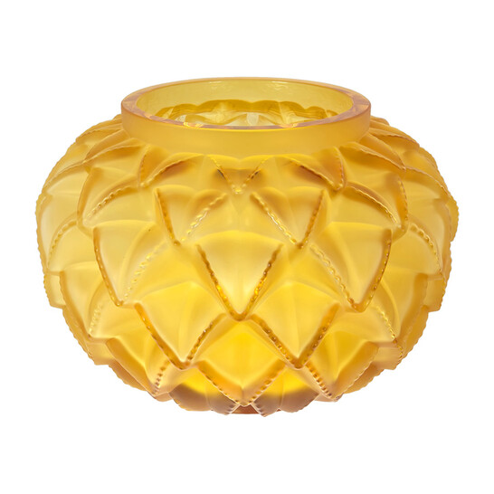 Lalique Amber Crystal Languedoc Vase L10140800 090592965900 - Jomashop