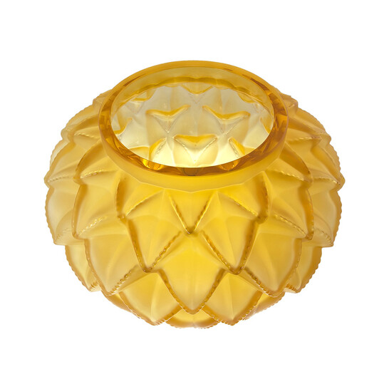 Lalique Amber Crystal Languedoc Vase L10140800 090592965900 - Jomashop