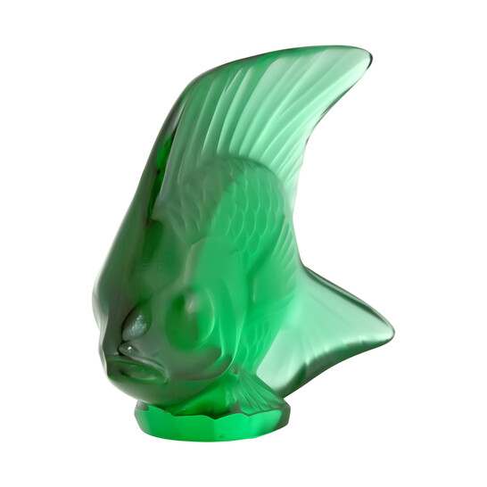 Lalique Crystal Fish Emerald Figurine 30010 - 546x546 Image #2