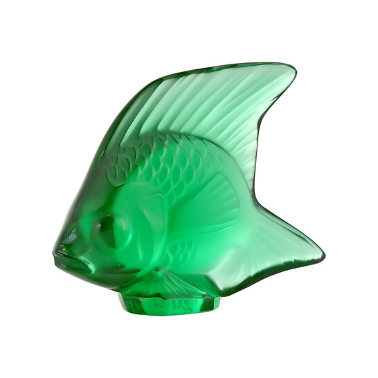 Lalique Crystal Fish Emerald Figurine 30010 - 546x546 Image #3