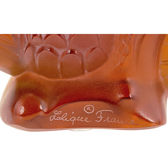 Lalique Crystal Large Amber Dragon 12146 0090592121467