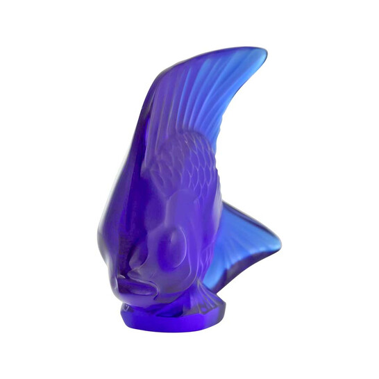 Lalique Figurine Ferrat Blue Seal Fish 3002100 090592300213 - Jomashop