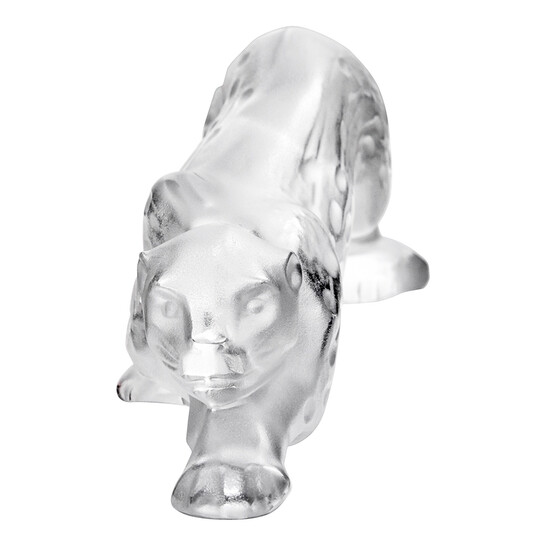 Lalique Zeila Panther Frosted Clear Crystal Figure 14052 - 546x546 Image #2