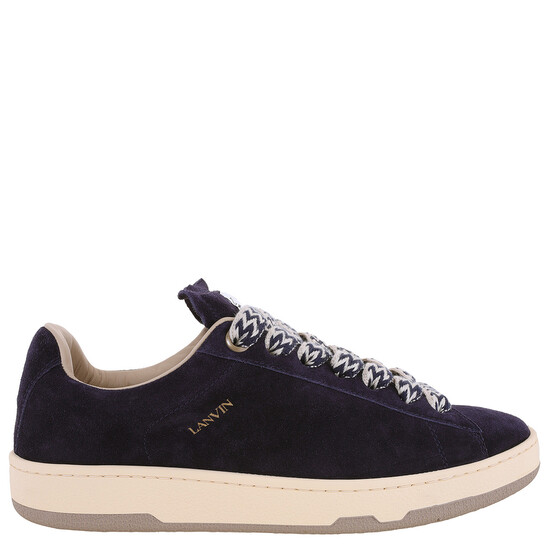 Lanvin Curb Lite Suede Low-Top Sneakers, Brand Size 41 US Size