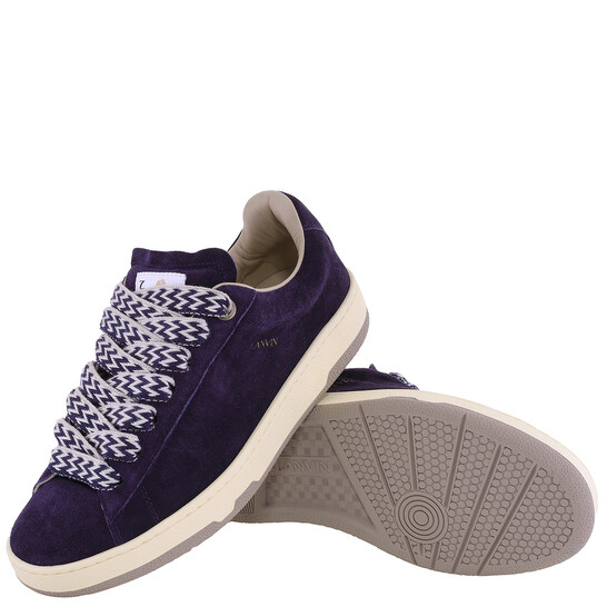 Lanvin Curb Lite Suede Low-Top Sneakers, Brand Size 41 ( US