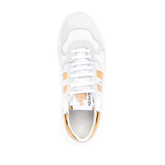 スニーカー LANVIN Women Sneakers FW SKDK00 GLOS A23 0030 WHITE Lanvin Ladies Clay Low Top Leather Sneaker, Brand Size 36