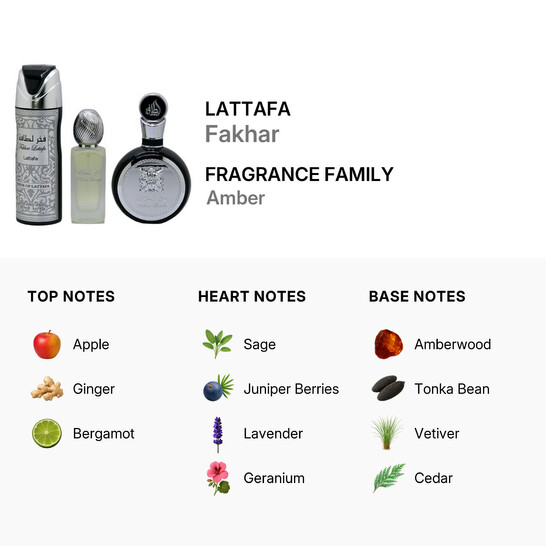 Lattafa Men's Fakhar Gift Set Fragrances 6290362340072